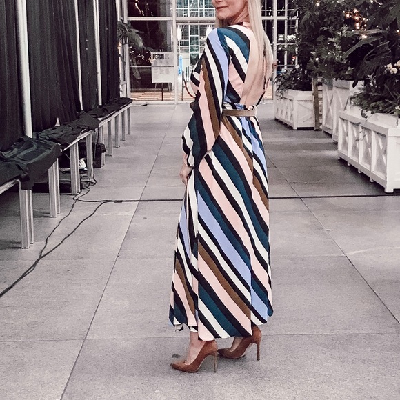 topshop striped maxi dress